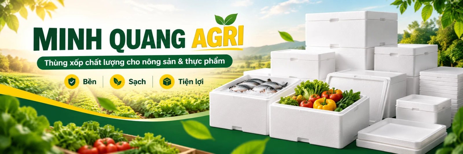 Thùng xốp giá sỉ Cần Thơ — Minh Quang Agri